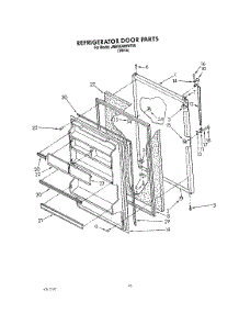 09 - Refrigerator Door, Lit / Optional parts for Whirlpool Refrigerator JWARG469WP00 from AppliancePartsPros.com