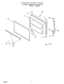 06 - Freezer Door, Lit / Optional parts for Whirlpool Refrigerator ET19DKXFN00 from AppliancePartsPros.com