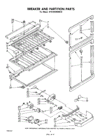 03 - Breaker And Partition parts for Whirlpool Refrigerator ET22ZKXMWR0 from AppliancePartsPros.com