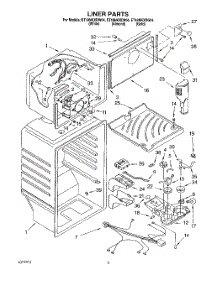 03 - Liner parts for Whirlpool Refrigerator ET18NKXDN04 from AppliancePartsPros.com