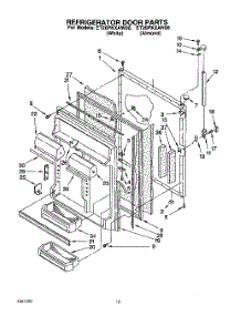 08 - Refrigerator Door, Lit / Optional parts for Whirlpool Refrigerator ET20PKXAW00 from AppliancePartsPros.com