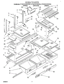 05 - Shelf, Lit / Optional parts for Whirlpool Refrigerator ET22DQRBW00 from AppliancePartsPros.com