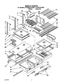 05 - Shelf, Lit / Optional parts for Whirlpool Refrigerator ET22DKXAW00 from AppliancePartsPros.com