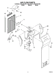05 - Air Flow parts for Whirlpool Refrigerator GD2LHGXLB03 from AppliancePartsPros.com