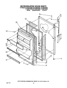 08 - Refrigerator Door, Lit / Optional parts for Whirlpool Refrigerator ET16ZKYXW00 from AppliancePartsPros.com