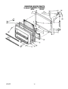07 - Freezer Door parts for Whirlpool Refrigerator ET18DKXWW01 from AppliancePartsPros.com