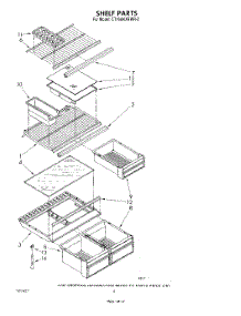 05 - Shelf parts for Whirlpool Refrigerator ET16AKXRWR0 from AppliancePartsPros.com