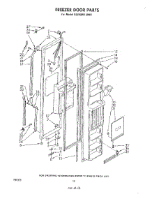 07 - Freezer Door parts for Whirlpool Refrigerator ED25SM1LWR1 from AppliancePartsPros.com