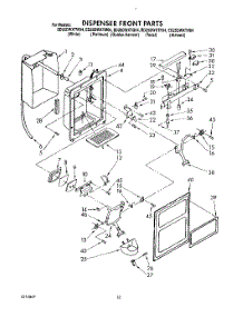 09 - Dispenser Front parts for Whirlpool Refrigerator ED25DWXTN04 from AppliancePartsPros.com