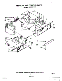 12 - Air Flow And Control parts for Whirlpool Refrigerator ED22MM1LWR0 from AppliancePartsPros.com