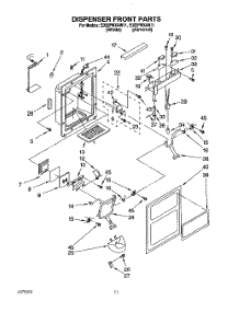 08 - Dispenser Front parts for Whirlpool Refrigerator ED22PWXAN11 from AppliancePartsPros.com