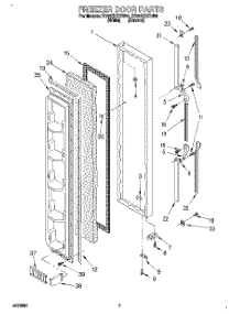 05 - Freezer Door parts for Whirlpool Refrigerator ED20ZKXDW00 from AppliancePartsPros.com