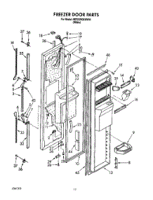 08 - Freezer Door parts for Whirlpool Refrigerator 8ED22RQXXW00 from AppliancePartsPros.com