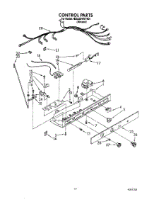 13 - Control parts for Whirlpool Refrigerator 4ED22DWXTN01 from AppliancePartsPros.com