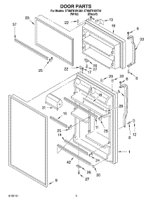 02 - Door parts for Whirlpool Refrigerator ET8MTKXKT02 from AppliancePartsPros.com
