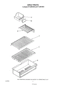 05 - Shelf parts for Whirlpool Refrigerator ET14JMXSW04 from AppliancePartsPros.com