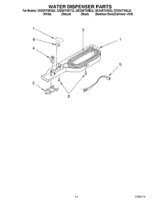 08 - Water Dispenser, Optional parts for Whirlpool Refrigerator GR2SHTXKB02 from AppliancePartsPros.com