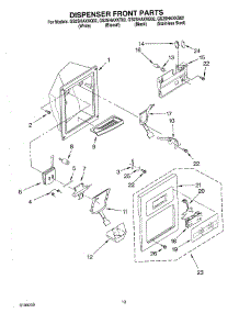 08 - Dispenser Front Parts parts for Whirlpool Refrigerator GS2SHAXKB02 from AppliancePartsPros.com
