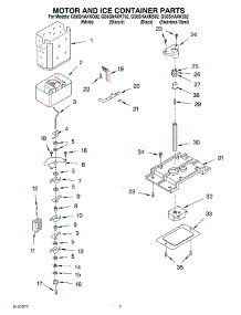 05 - Motor And Ice Container parts for Whirlpool Refrigerator GS6SHAXKQ02 from AppliancePartsPros.com
