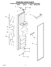 07 - Freezer Door parts for Whirlpool Refrigerator GS6SHAXKQ02 from AppliancePartsPros.com
