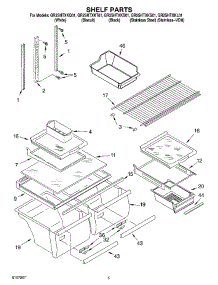 03 - Shelf parts for Whirlpool Refrigerator GR2SHTXKB01 from AppliancePartsPros.com