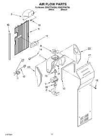 10 - Air Flow parts for Whirlpool Refrigerator ED5GTFXKT00 from AppliancePartsPros.com
