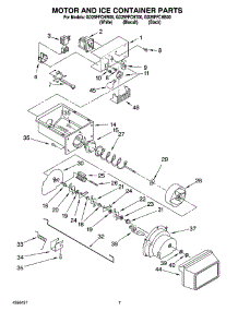 05 - Motor And Ice Container Parts parts for Whirlpool Refrigerator GD25FFCHB00 from AppliancePartsPros.com