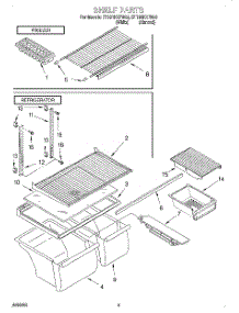 05 - Shelf, Lit / Optional parts for Whirlpool Refrigerator ET18NKXFW03 from AppliancePartsPros.com