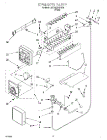 12 - Icemaker, Lit / Optional parts for Whirlpool Refrigerator 6ED22ZRXDW00 from AppliancePartsPros.com