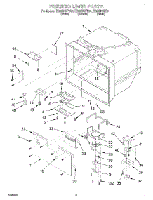 02 - Freezer Liner parts for Whirlpool Refrigerator EB22DKXFB01 from AppliancePartsPros.com