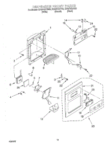 08 - Dispenser Front parts for Whirlpool Refrigerator ED22PEXHW00 from AppliancePartsPros.com