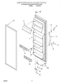 06 - Refrigerator Door parts for Whirlpool Refrigerator ED22TEXHW00 from AppliancePartsPros.com
