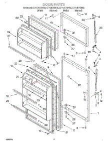 02 - Door parts for Whirlpool Refrigerator ET14JKXGN02 from AppliancePartsPros.com