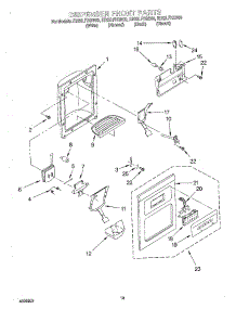 09 - Dispenser Front parts for Whirlpool Refrigerator ED22LFXGB00 from AppliancePartsPros.com