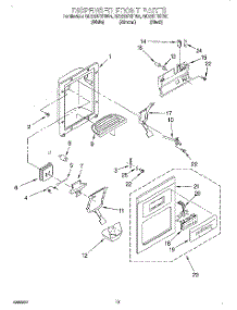 09 - Dispenser Front parts for Whirlpool Refrigerator GD22DFXFW01 from AppliancePartsPros.com