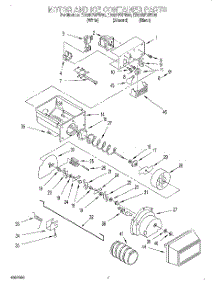 06 - Motor And Ice Container parts for Whirlpool Refrigerator ED22RFXFB00 from AppliancePartsPros.com