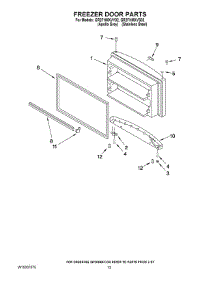 07 - Freezer Door Parts parts for Whirlpool Refrigerator GR2FHMXVS02 from AppliancePartsPros.com