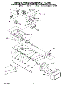 05 - Motor And Ice Container Parts parts for Whirlpool Refrigerator ED5FHEXTS00 from AppliancePartsPros.com