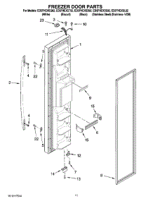 07 - Freezer Door Parts parts for Whirlpool Refrigerator ED5FHEXSS02 from AppliancePartsPros.com