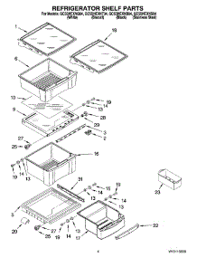 03 - Refrigerator Shelf Parts parts for Whirlpool Refrigerator GC5SHEXNB04 from AppliancePartsPros.com
