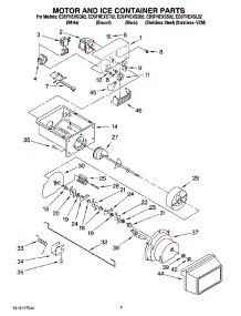 05 - Motor And Ice Container Parts parts for Whirlpool Refrigerator ED5FHEXST02 from AppliancePartsPros.com