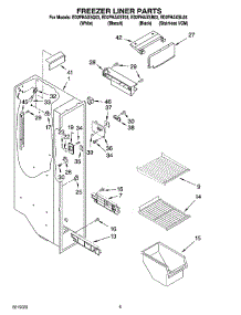 04 - Freezer Liner Parts parts for Whirlpool Refrigerator ED2FHAXSL03 from AppliancePartsPros.com