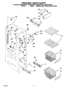 04 - Freezer Liner Parts parts for Whirlpool Refrigerator GS5SHAXSB01 from AppliancePartsPros.com