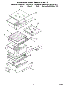 03 - Refrigerator Shelf Parts parts for Whirlpool Refrigerator ED5FHAXST01 from AppliancePartsPros.com