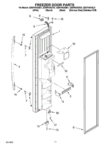 07 - Freezer Door Parts parts for Whirlpool Refrigerator ED5FHAXSL01 from AppliancePartsPros.com