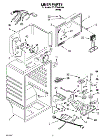 03 - Liner Parts parts for Whirlpool Refrigerator ET1FTKXKQ09 from AppliancePartsPros.com