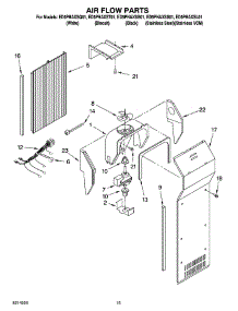 09 - Air Flow Parts parts for Whirlpool Refrigerator ED5PHAXST01 from AppliancePartsPros.com