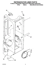 02 - Refrigerator Liner Parts parts for Whirlpool Refrigerator GD5NHAXSB00 from AppliancePartsPros.com