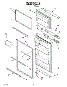 02 - Door Parts parts for Whirlpool Refrigerator ER6AHKXSQ00 from AppliancePartsPros.com