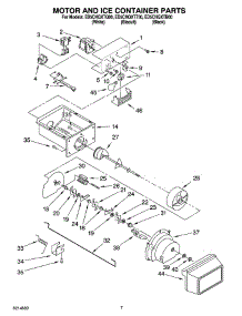 05 - Motor And Ice Container Parts parts for Whirlpool Refrigerator ED5CHQXTB00 from AppliancePartsPros.com